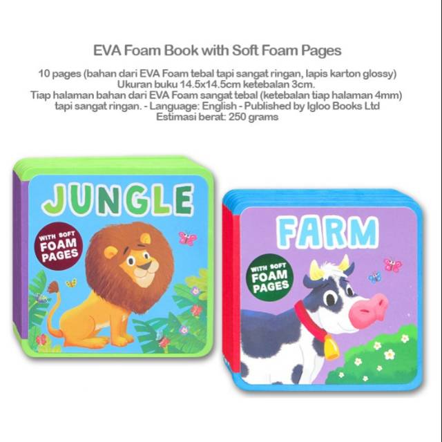 

JUNGLE / FARM EVA Foam Book with Soft Foam Pages