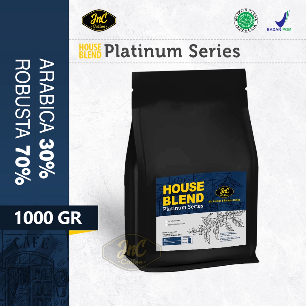 

Jnc Platinum House Blend 1 Kg 30% Arabica 70% Robusta