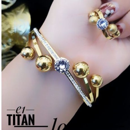 TiTanium set gelang cincin T87