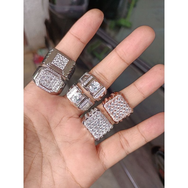 Cincin pria,awet,tidak berkarat,mewah like diamond