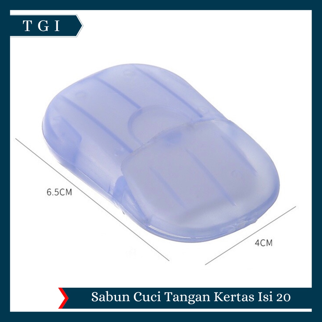 TGI - [ ISI 20 LEMBAR ] SABUN KERTAS ISI 20 SABUN CUCI TANGAN MINI SABUN CUCI TANGAN PORTABLE SABUN CUCI TRAVELING | DISPOSABLE HAND WASHING KERTAS | SABUN TRAVEL | PERLENGKAPAN TRAVEL