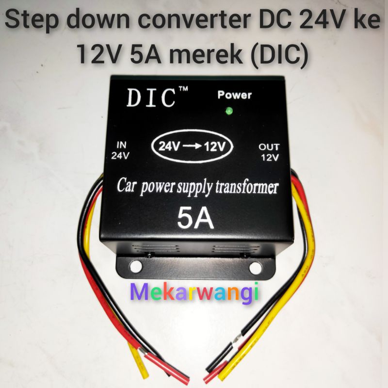 step down converter DC 24V-12V 5A (merek DIC)