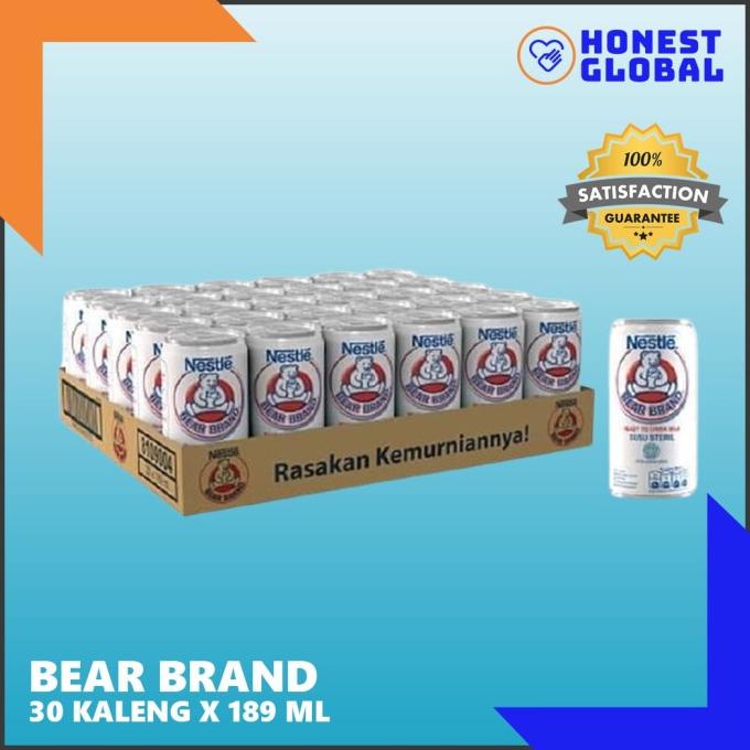 

[COD] Nestle Bear Brand Susu Beruang Sapi Steril Kaleng - 30 Kaleng x 189 ml [COD]