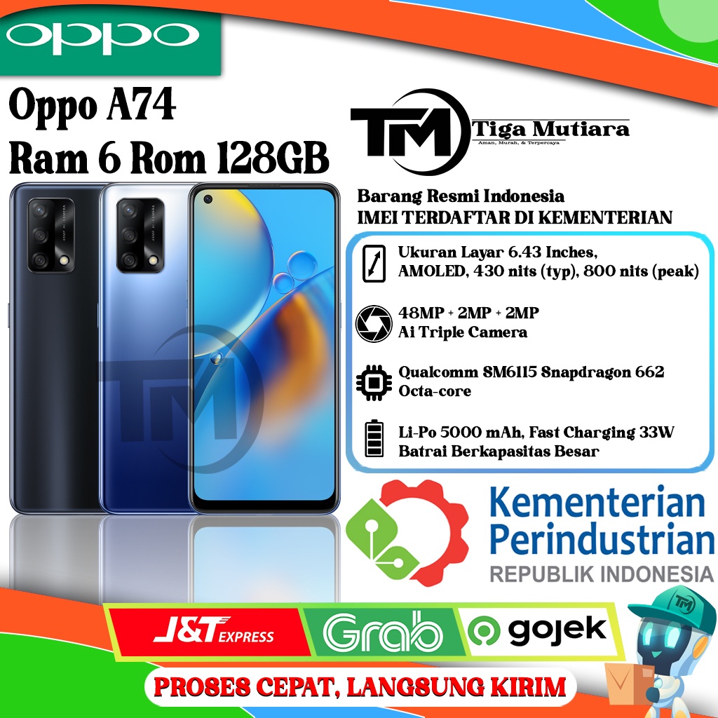 Oppo A74 4G | A74 5G Ram 6 Rom 128GB