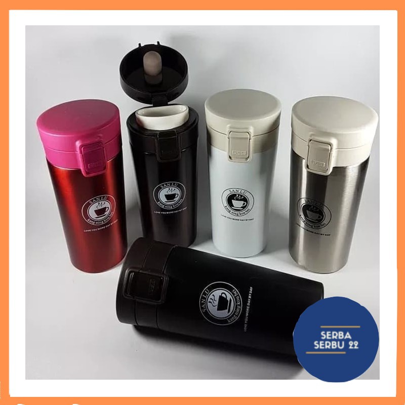 Termos Kopi Original / Travel Mug Coffee Tahan Air Panas &amp; Dingin Coffee Cup B46 Stainless Steel[SS]