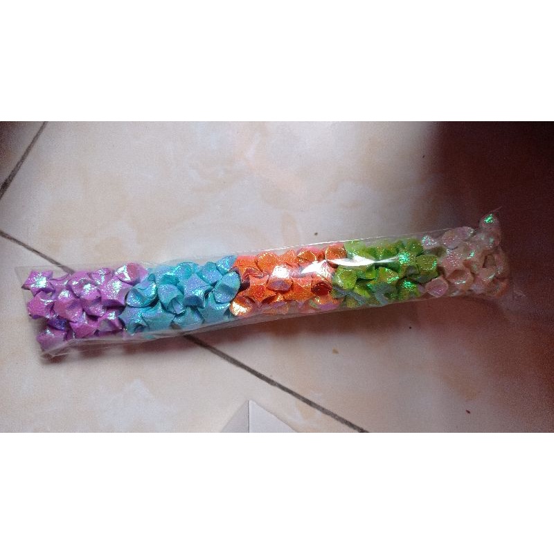 

Origami Bintang Paper Lucky Star Sparkel Gliter Mengkilap 100 Bintang Keberuntungan
