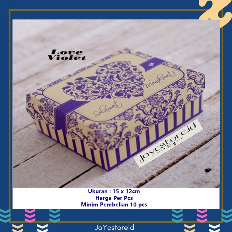 

Dus Roti Kotak Kue Cantik R5k LOVE Kotak 15x12 Dus Kue Jajan - Ungu / BoX Kue / Box Jajan / Kotak Kado / Kotak Kue / Kardus Kue / Kardus Jajan / Snack Box