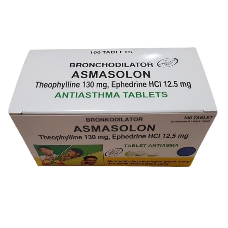 asmasolon 1 box isi 25 strip 100 tablet 100's