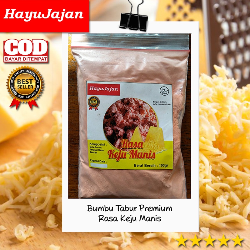 

BUMBU TABUR PREMIUM RASA KEJU MANIS / BUMBU KERIPIK, JAMUR CRISPY, TAHU WALIK, CIMOL, TELUR GULUNG, POP CORN, BAKSO, / KEMASAN 100 gr /