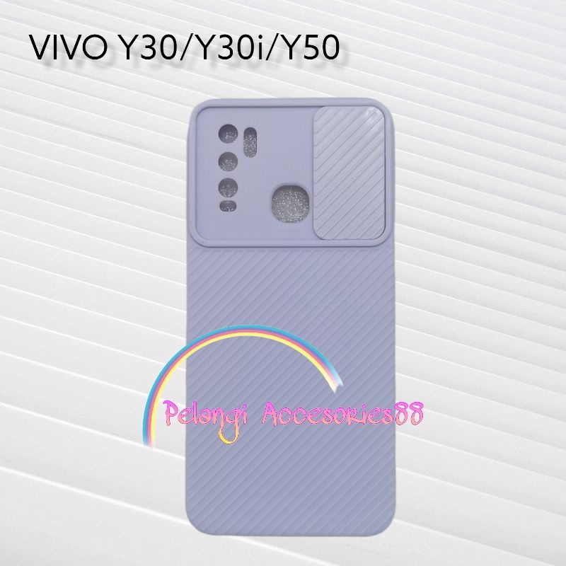 CASE VIVO Y30 / Y30i / Y50 SOFTCASE SLEDING WARNA WARNI NON SLOT CARD