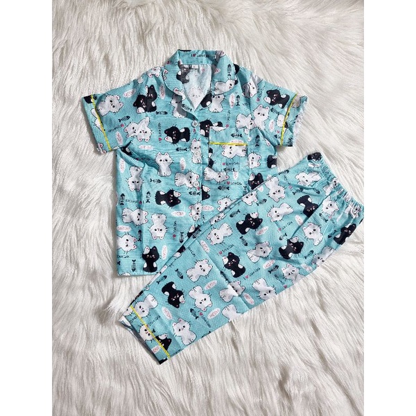 Baju Tidur Piyama Anak 1-5 Tahun Motif Karakter Lucu Kekinian Size M L XL