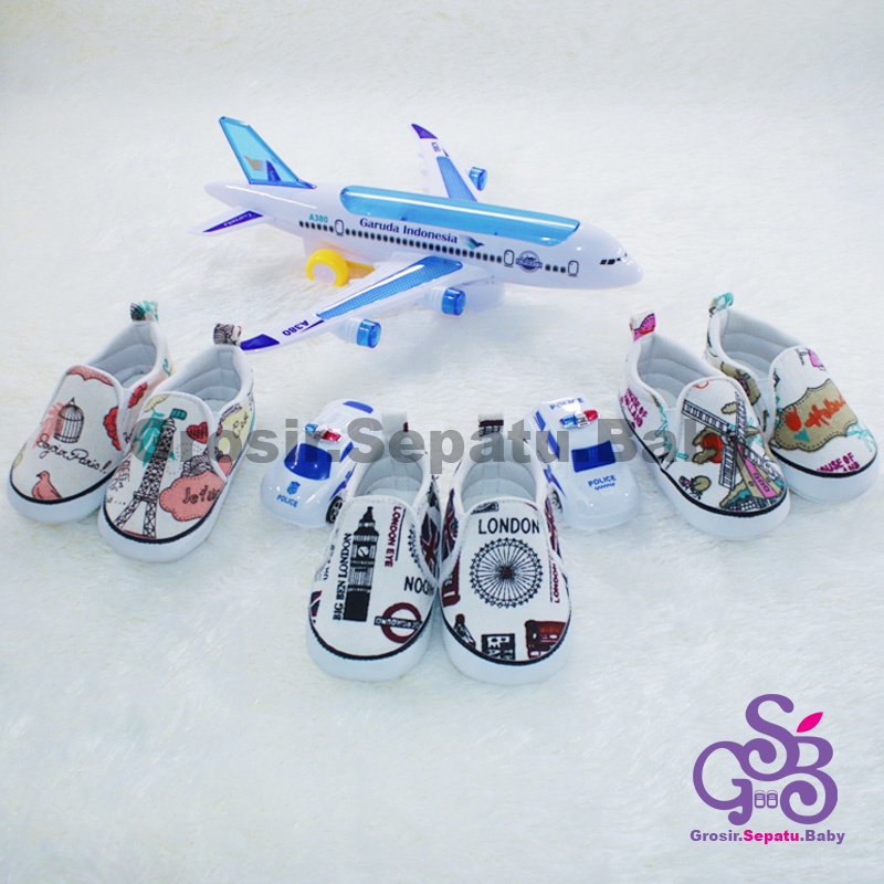 prewalker sepatu bayi laki laki perempuan umur 2 - 14 bulan model kanvas City