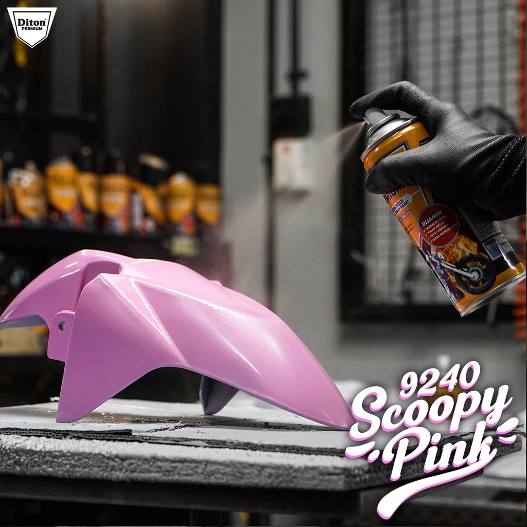 Pilox Diton Premium Scoopy Pink 9240 400ml Warna Ping Merah Muda Cat Pilok Tahan Bensin