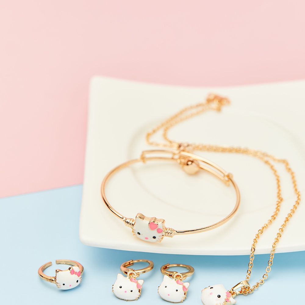 BISA COD Y208 Set Perhiasan Anak Hello Kitty Set Kalung Anak Hello Kitty Perhiasan Anak 1 Set Lapis Emas