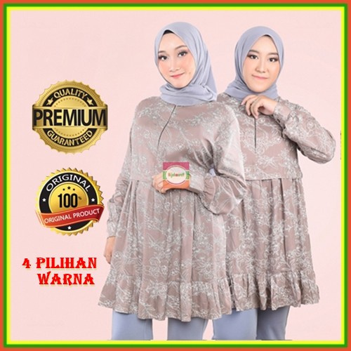 Pakaian Wanita Muslim Kekinian Tunik Katun Rayon Dubai Original Super Adem Lembut Kualitas Premium