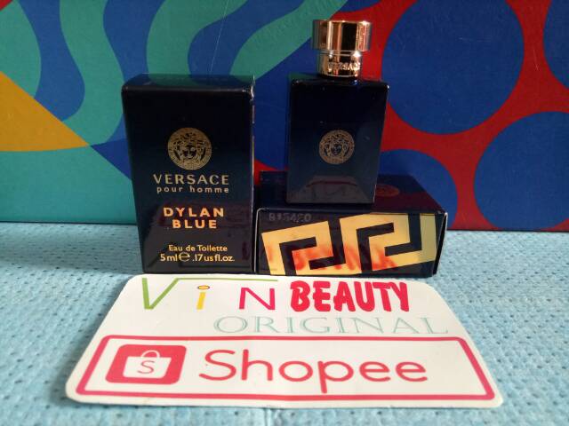 Miniatur Parfum OriginaL Versace Pour Homme Dylan Blue EDT 5 ml For Men Murah