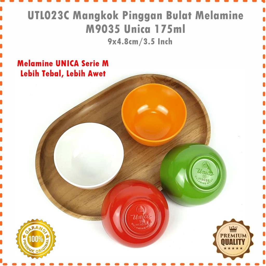 UTL023C Mangkok Pinggan Bulat/Mangkok Sup Melamine M9035 Unica 175ml