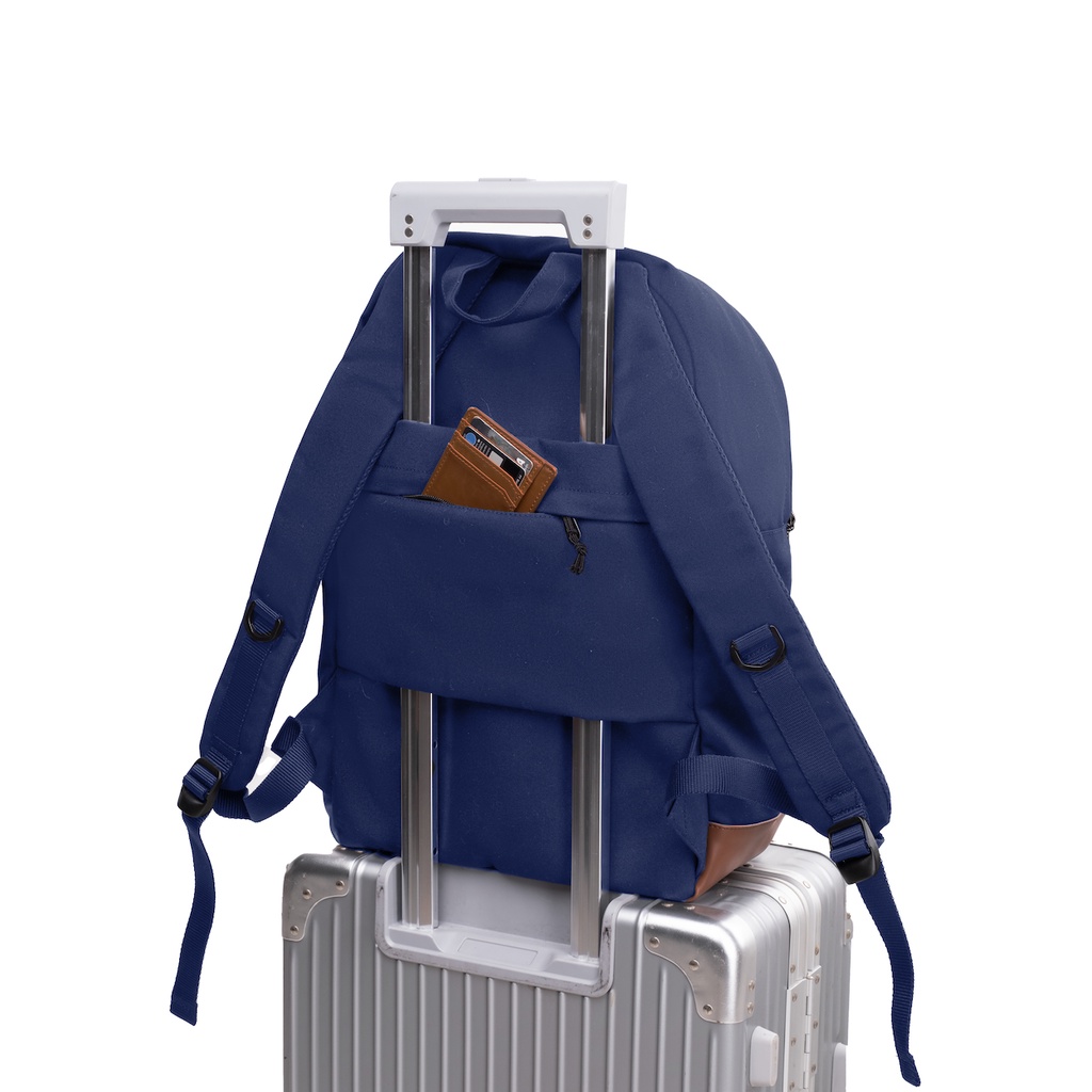 FLOCK Daily Travel Backpack -Water Resistant - Blue Navy