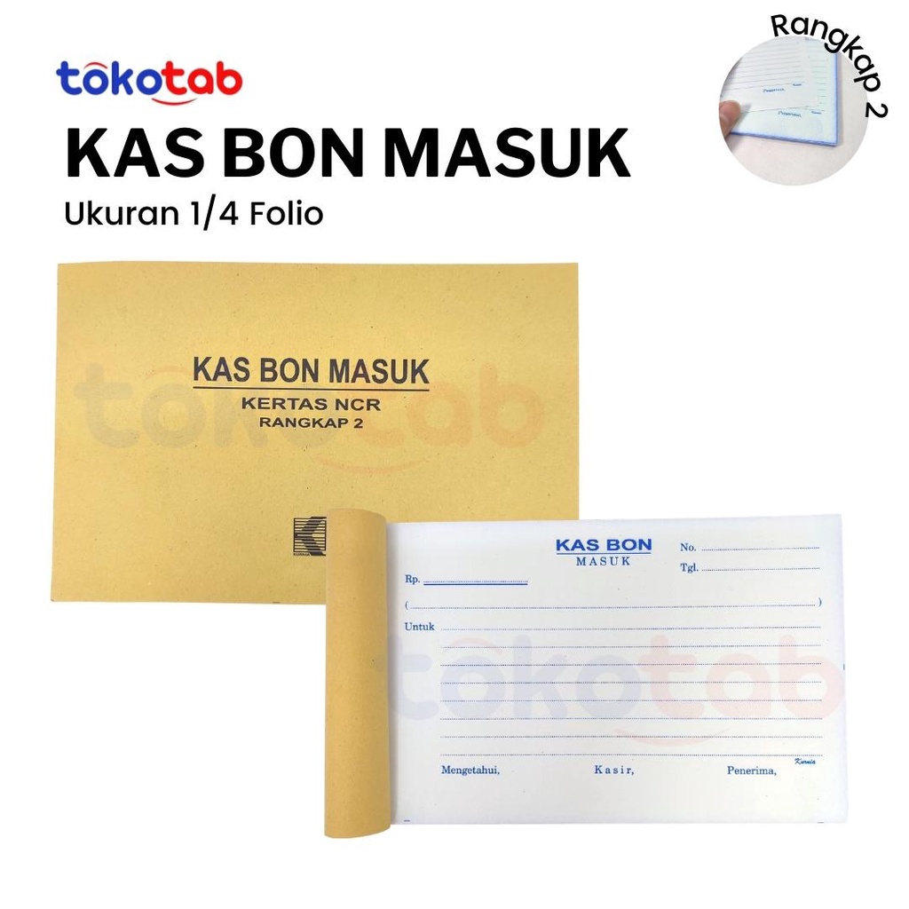 

Tokotab - Kas Bon Masuk Kurnia 1/4F 25 X 2 NCR
