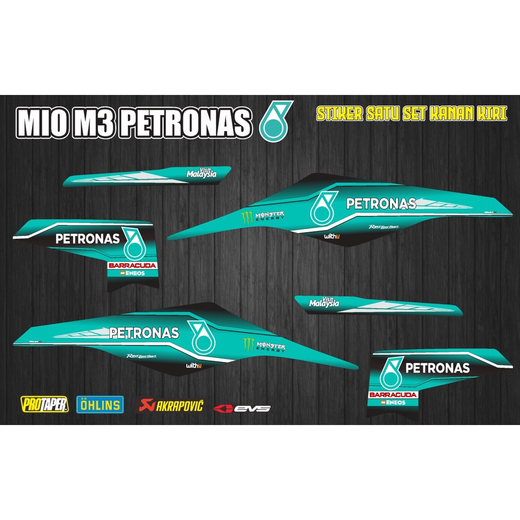 STIKER STRIPING MOTOR MIO M3 MOTIF PETRONAS