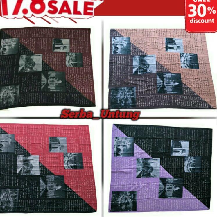 Jilbab Koran Arab Korea Jawa Hijab Voal Segi Empat Newspaper Motif Arabic Korean Murah Grosir {PKY.3