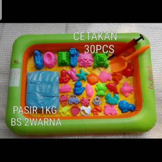 Bisa COD Mainan  Edukasi Pasir Kinetik Ajaib 1kg 30pcs 