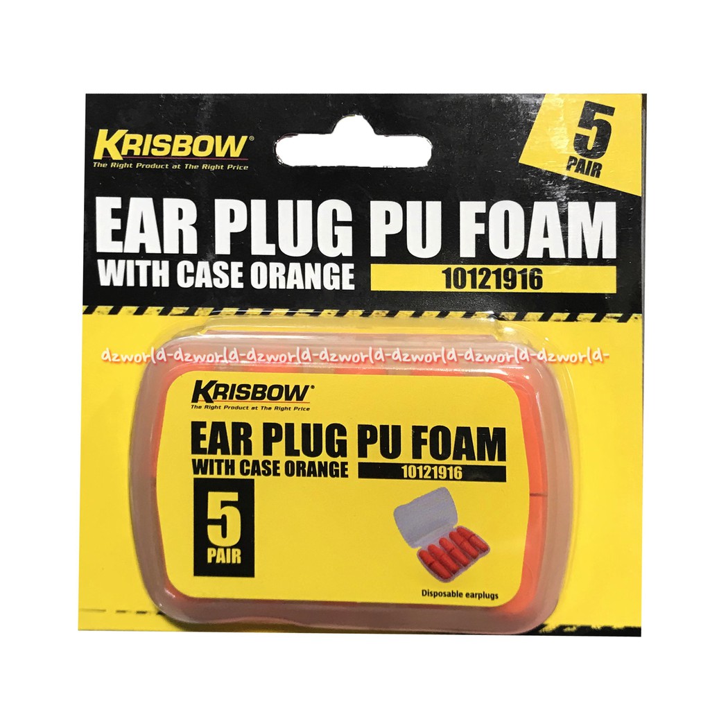 Krisbow Ear Plug Pu Silicone 5pasang Penutup Telinga Pelindung Telinga Saat Kerja Earplug