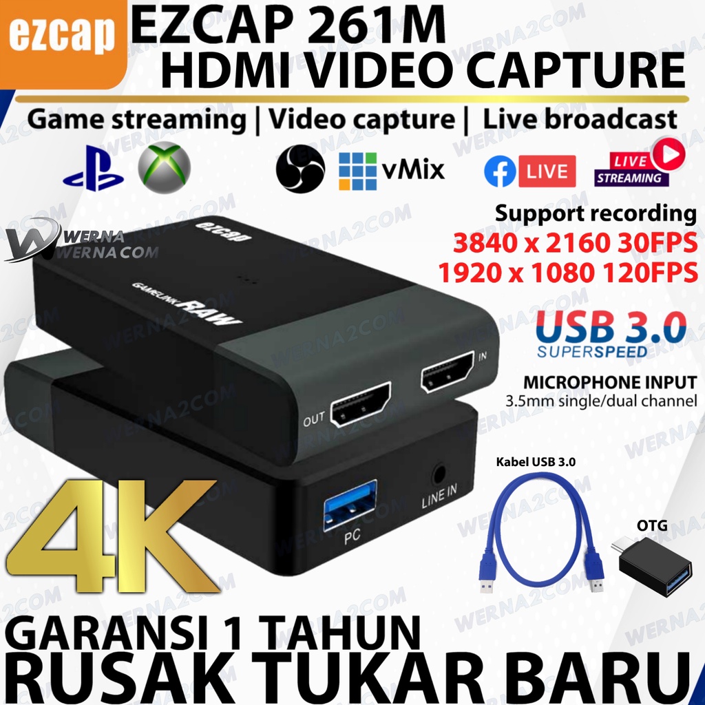 EZCAP 261M HDMI VIDEO CAPTURE 4K Game Streaming / Live streaming / EZCAP261M