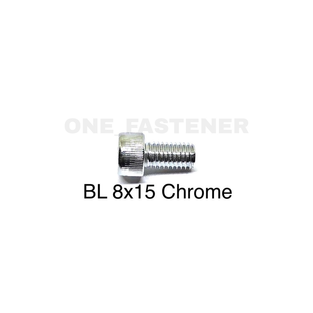 Baut L M8x15 CHROME L6 8mm 1.5cm 8x15 hex socket Heads cap screw 12