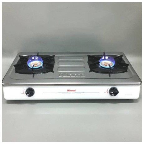 Rinnai 602E W Kompor Gas - Putih [2 Tungku] Kompor Gas Bisa Bukaan Atas/ Kompor Stainless 2 Tungku