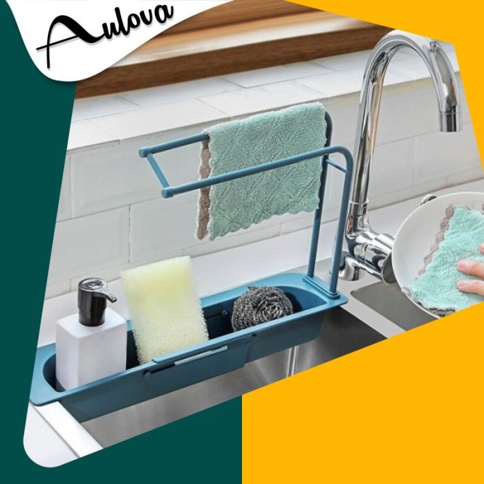 Rak Kotak Plastik Tempat Penyimpanan Spon dan Sabun Cuci Piring G4