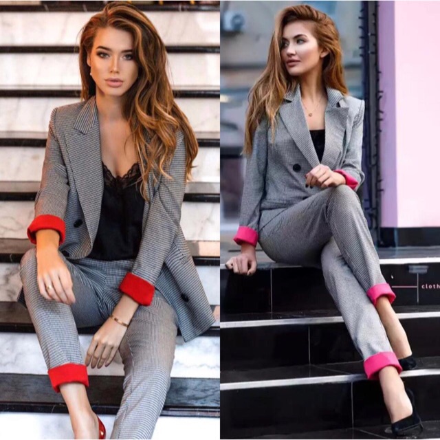 9968 SET BLAZER BLM*IN/setelan blazer/setelan hijaber/setelan muslim/setelan kerja wanita/setelan