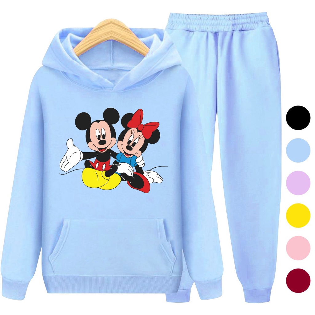 Setelan Anak Sweater Hoodie MICKEY MOUSE / Sweater Anak Kartun Size S (3-5 Thn) M (5-7 Thn) XL(9-12 thn) XXL (13 + thn)