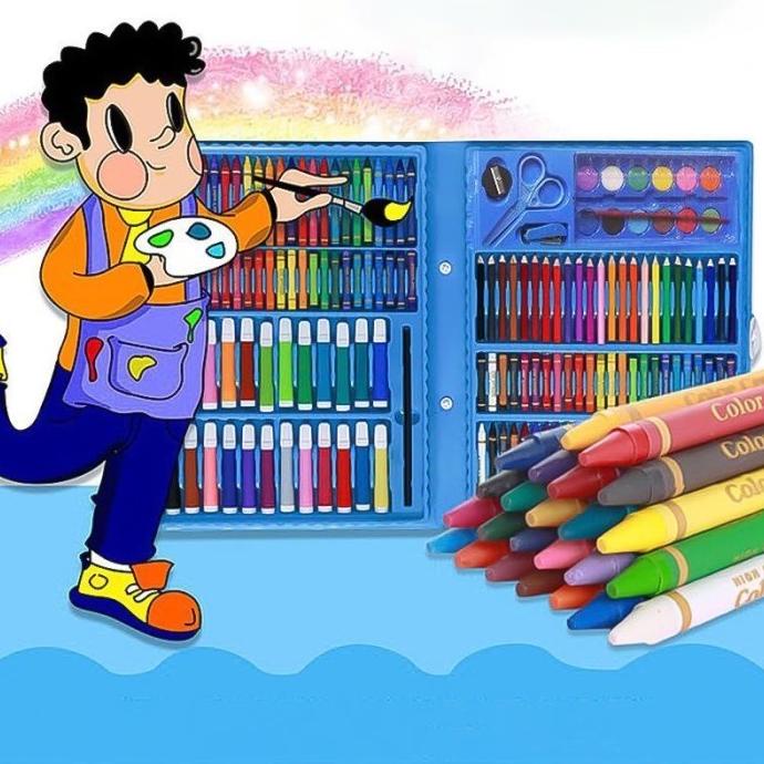 

Art Set isi 150pcs Pensil Warna Set Anak Crayon Komplit Alat Lukis Set
