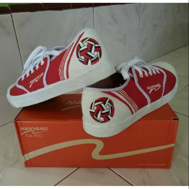 SEPATU NANYANG MOTIF 205-S (MERAH PUTIH)