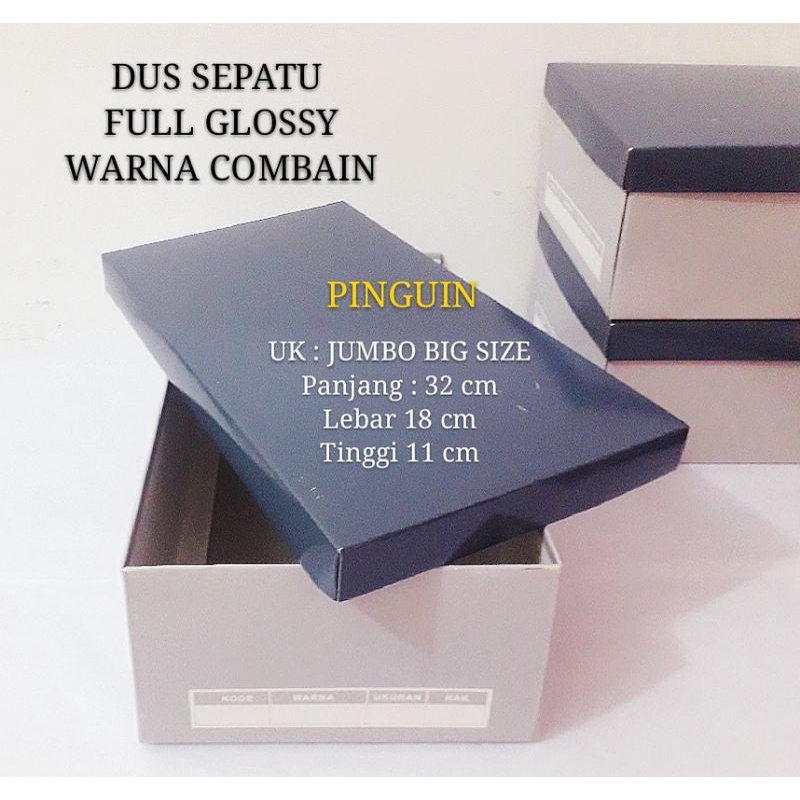 

UK JUMBO XXL Dus sepatu Full glossy Tebal Kuat.32 x 18 x 11 cm