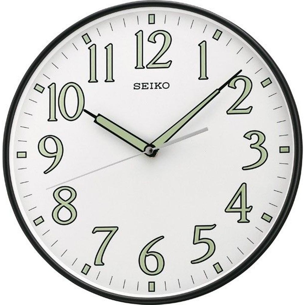 Seiko Wall Clock Qxa521k Qxa521 Analog Black Color White Dial Jam Dinding Shopee Indonesia