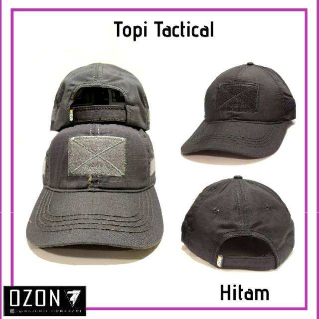 Topi Tactical Polos Baseball Distro Caps Topi Army Topi Military Topi Perekat - Hitam