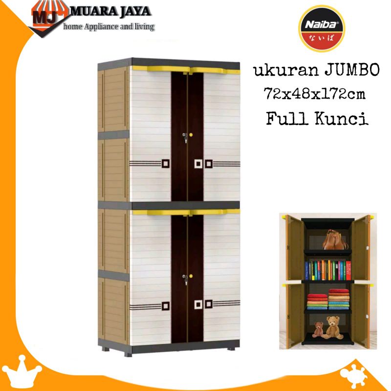 NAIBA LEMARI PLASTIK JUMBO 9204 MOTIF DEWASA SUSUN 5 BOSTON