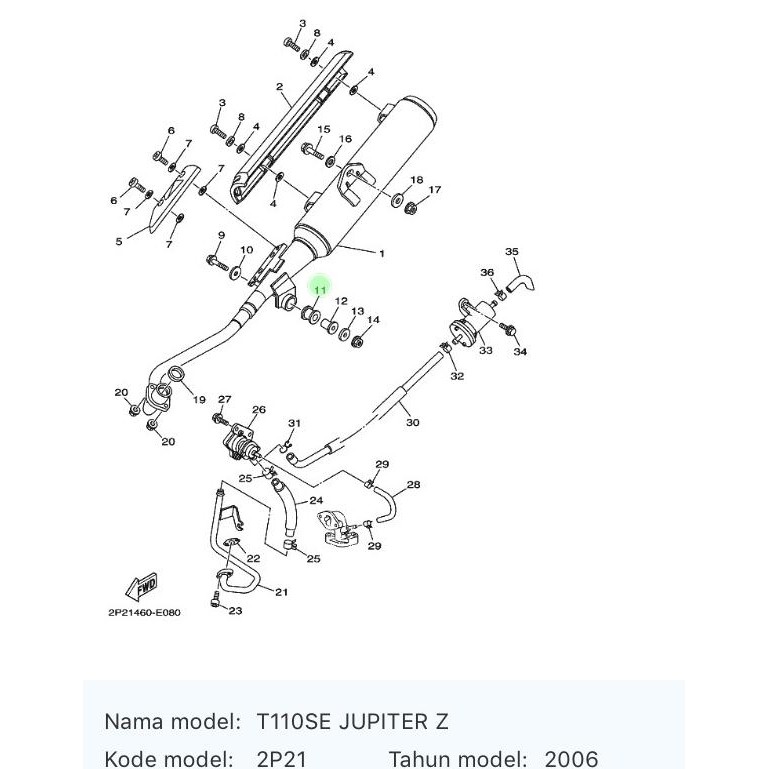Diskon Karet Bos Baut Gantungan Knalpot Bawah 5Tp-F7424-00 Jupiter Z, Vega R Diskon