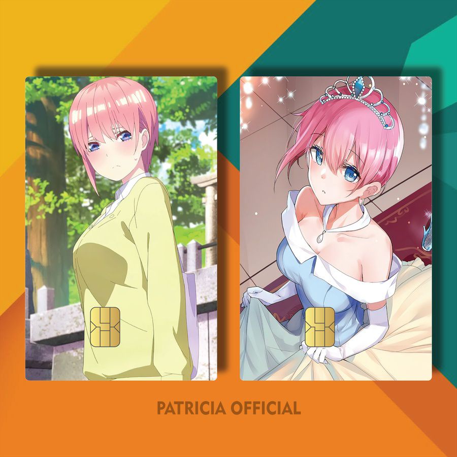 STIKER ATM CARD ANIME GAMBAR ICHIKA NAKANO GOTOUBUN JVWIN/K2MYH/ GARSKIN FLAZZ CUSTOM ICHIKA NAKANO 