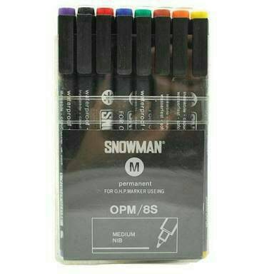 

(TERLARIS) Snowman OHP pen set 8