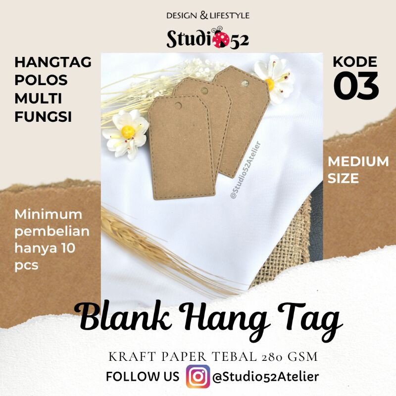 

Hang Tag Polos Aesthetic Multifungsi Kode 03