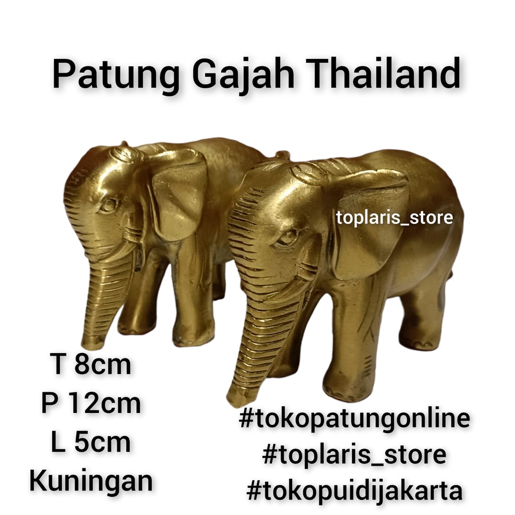 patung gajah kuningan Thailand 022