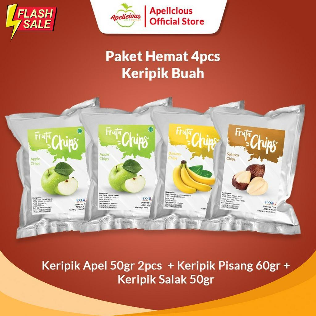 

PAKET INSTAN APELICIOUS Paket Keripik Buah Fruta 4pcs 5g