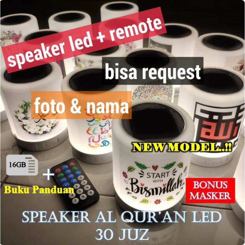 (BISA REQUEST NAMA &amp; FOTO)Speaker AlQuran LED+LAYAR DISPLAY 30 JUZ Terlengkap