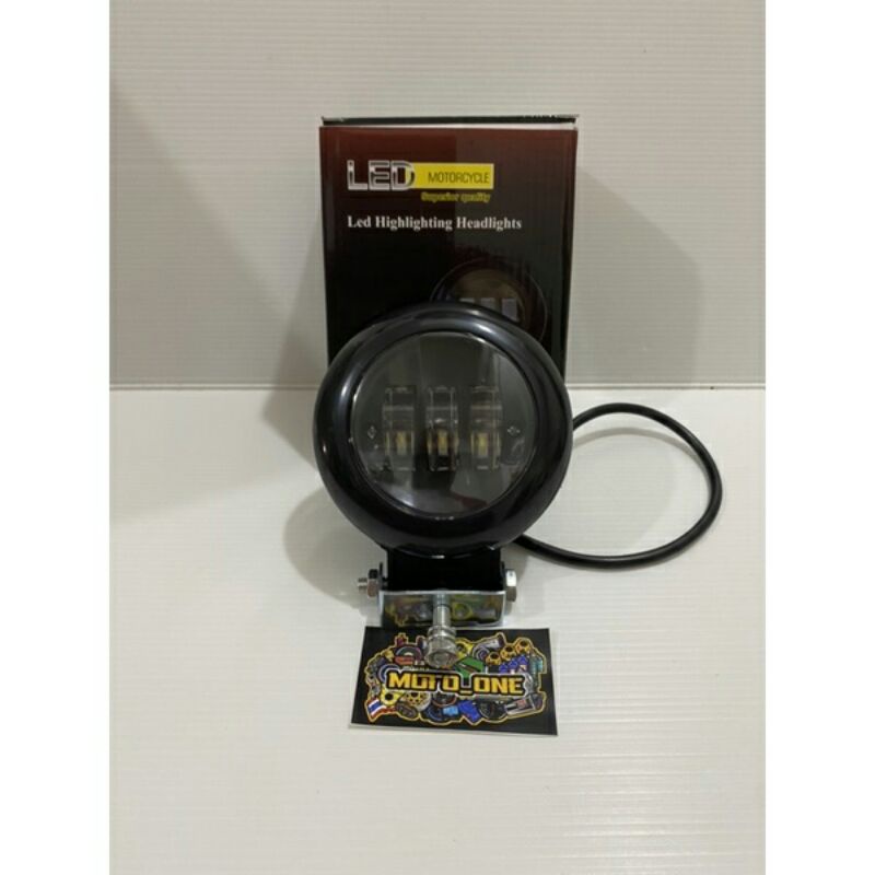 Lampu daymaker mini kotak 3 lensa 30watt / Lampu daymaker mini bulat 3 lensa