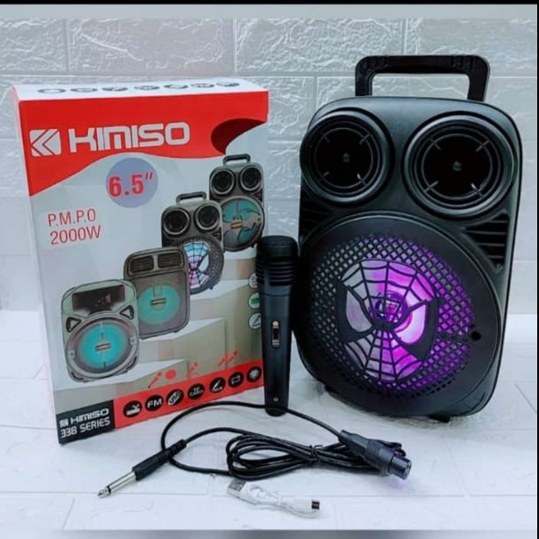 COD SPEAKER BLUETOOTH KARAOKE 6'5 INCH KIMISO 3396 PLUS MIC KARAOKE X-BASS//SPEAKER KARAOKE/SPEAKER SALON AKTIF X-BASS//SPEAKER WIRELESS