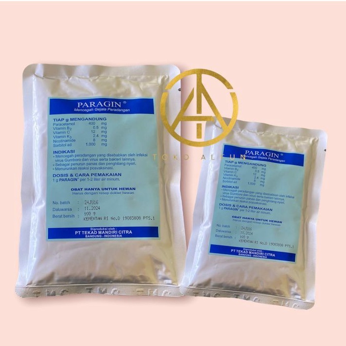 PARAGIN 100gr - Obat Mencegah Peradangan Hewan Unggas
