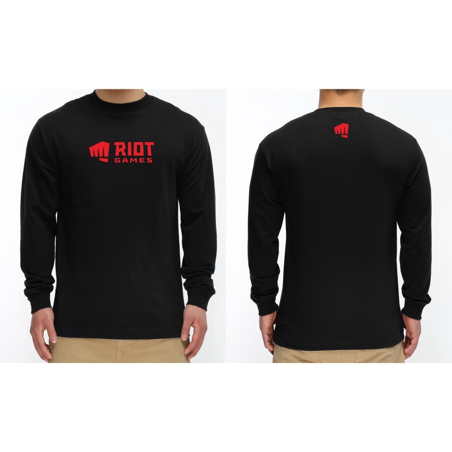 kaos riot game lengan panjang / baju games riot longsleeve